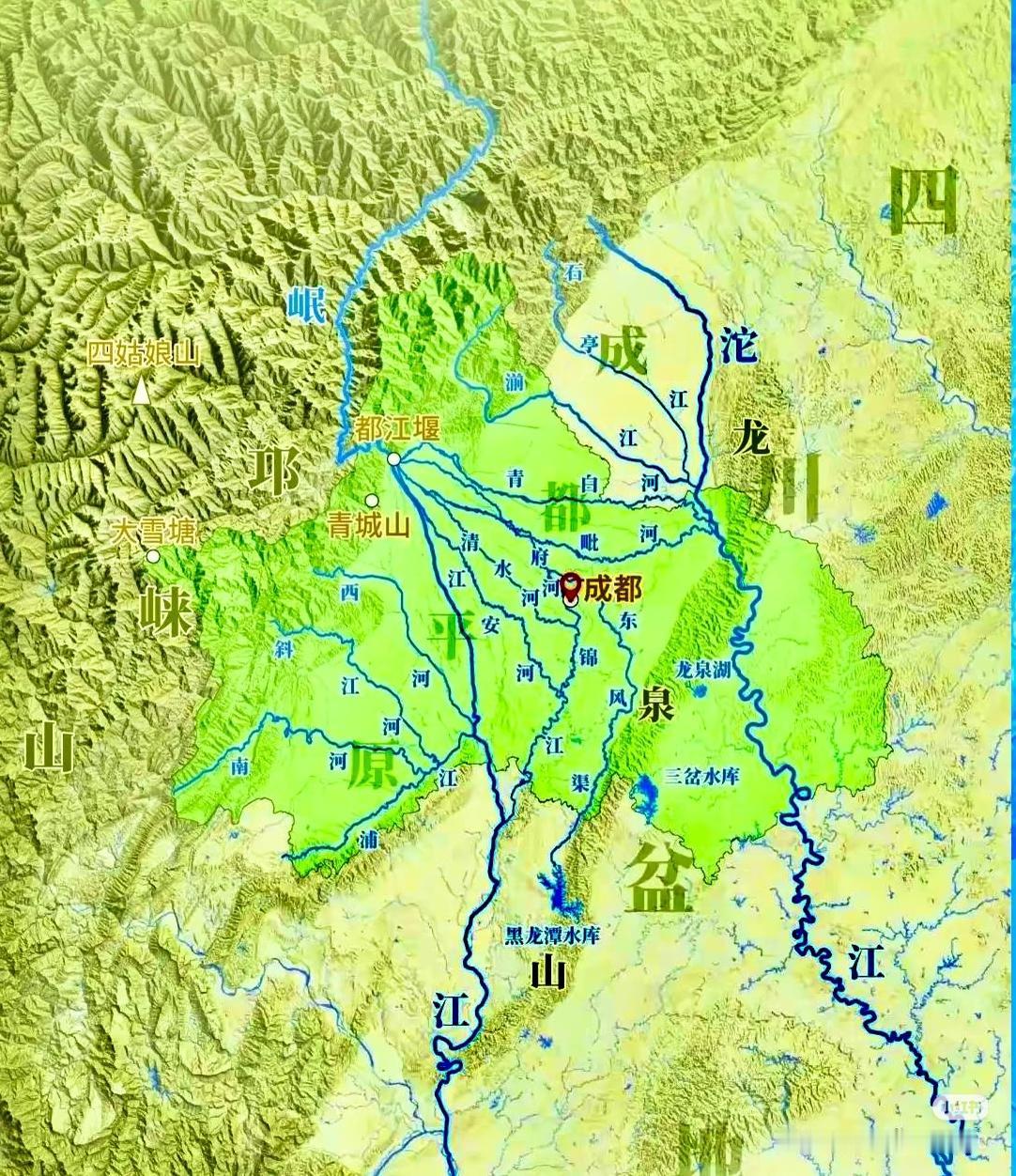 成都的地形也太好了