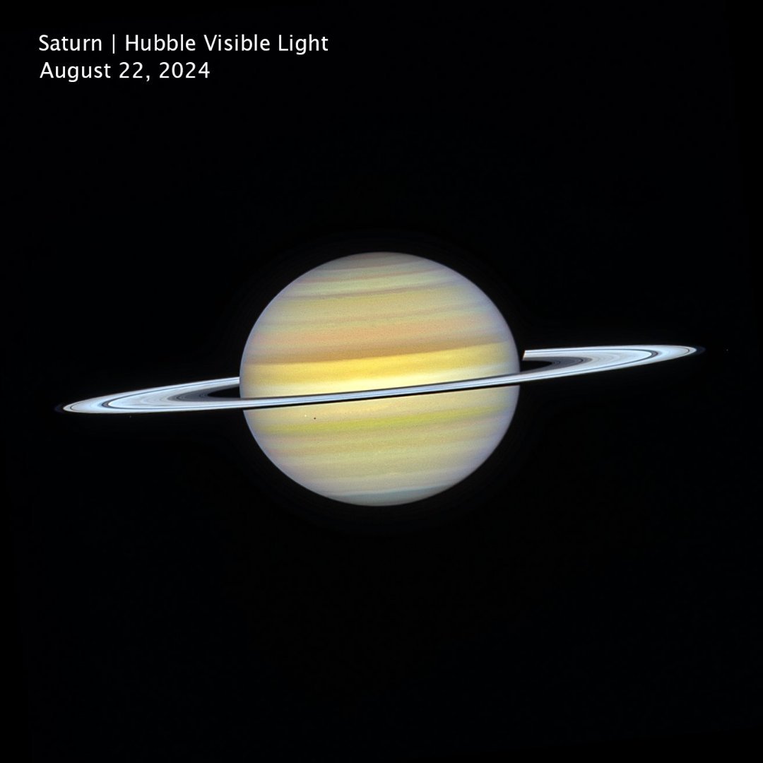 韦伯和哈勃太空望远镜2024年拍摄的土星🪐