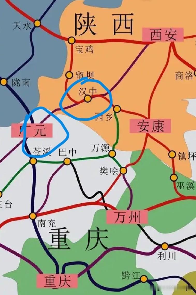 把汉中与广元放一块儿比较，就像一个看似“虚胖”的四线城市和一个“结实”的五线城市