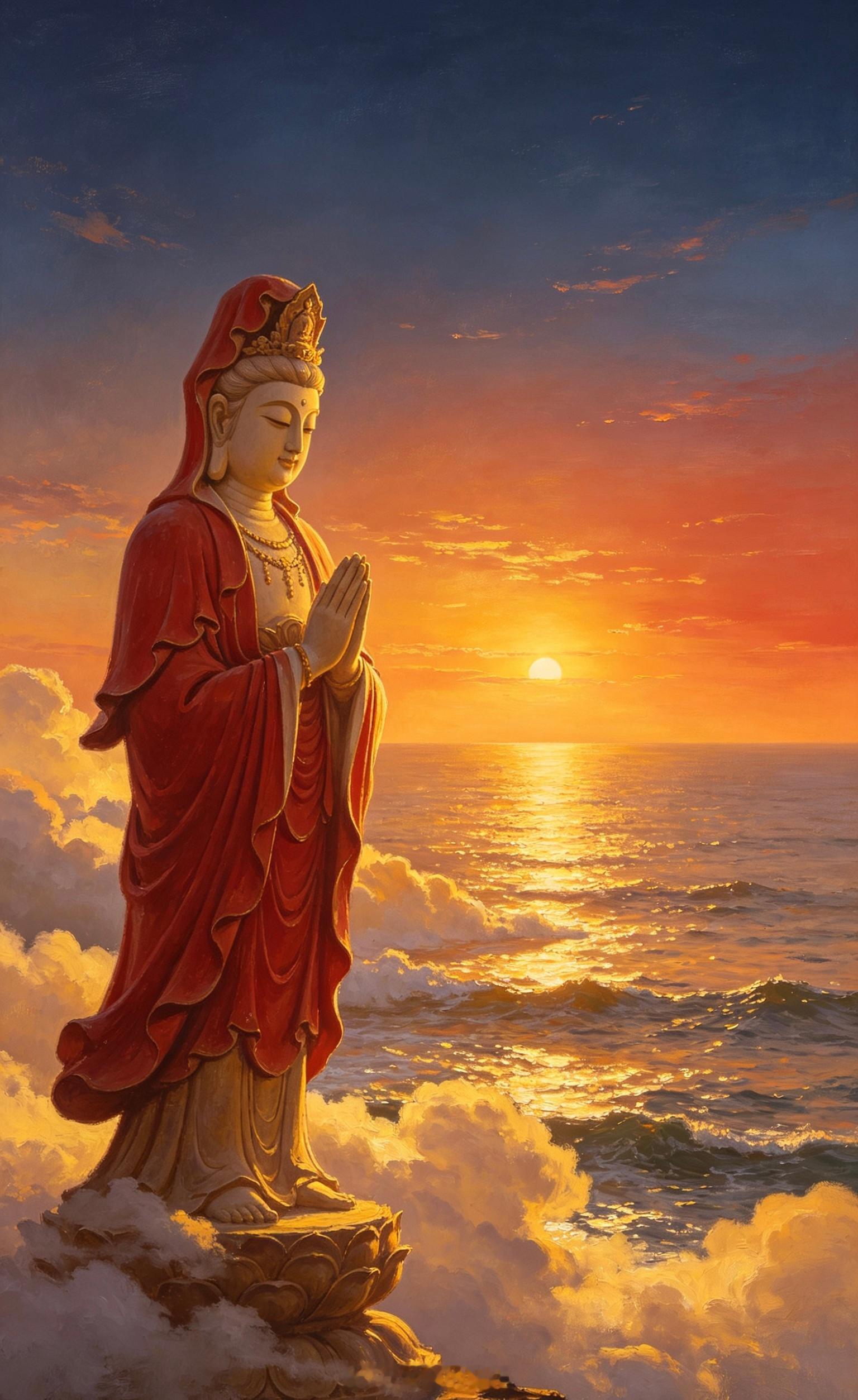 遇到红衣观音，一定要拜一拜，所有不好的全部给你们清除，所有晦气霉运统统退出你的剧