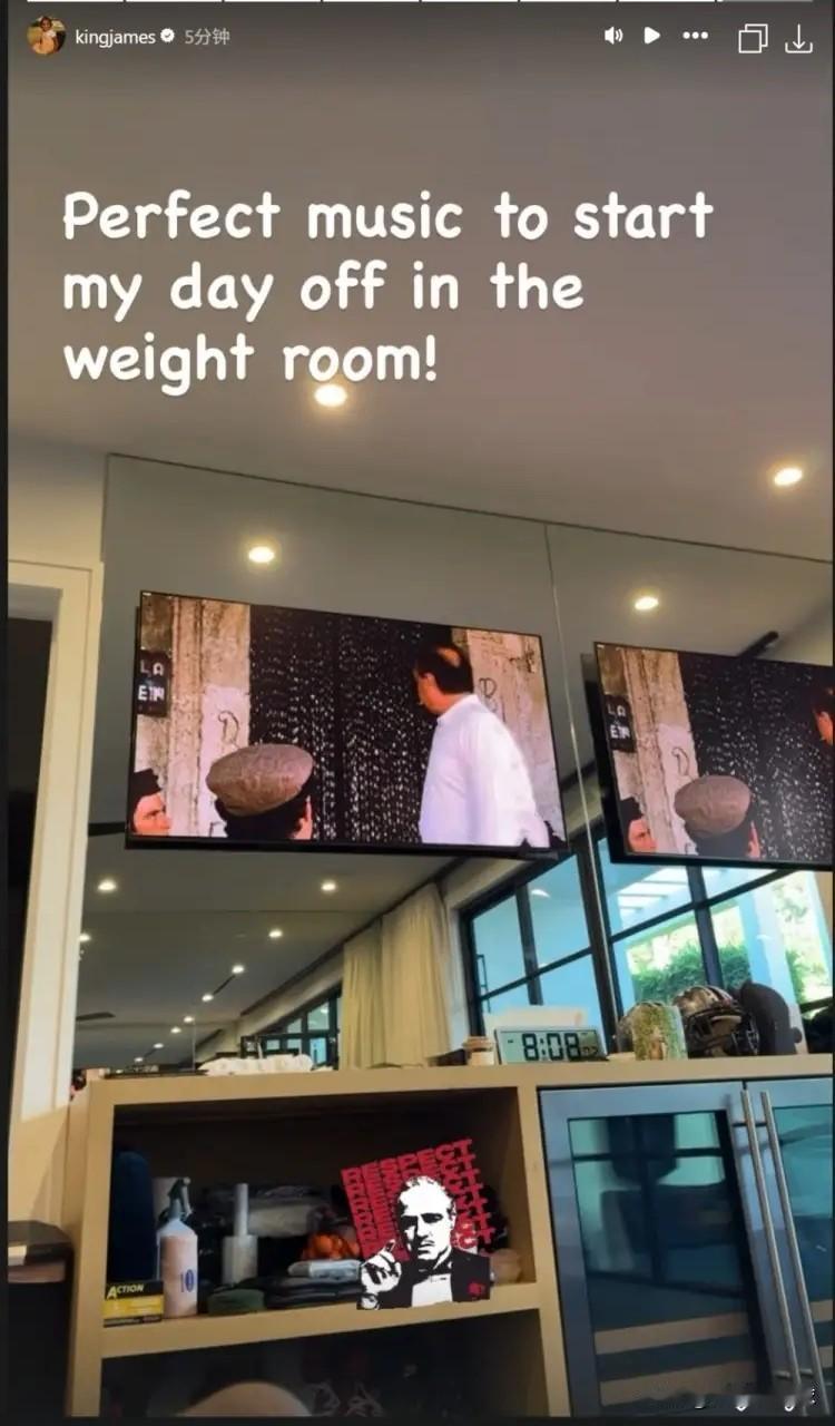 湖人巨星詹姆斯不愧是NBA历史上最努力的球员之一！今天詹姆斯特意更新社媒，晒出了