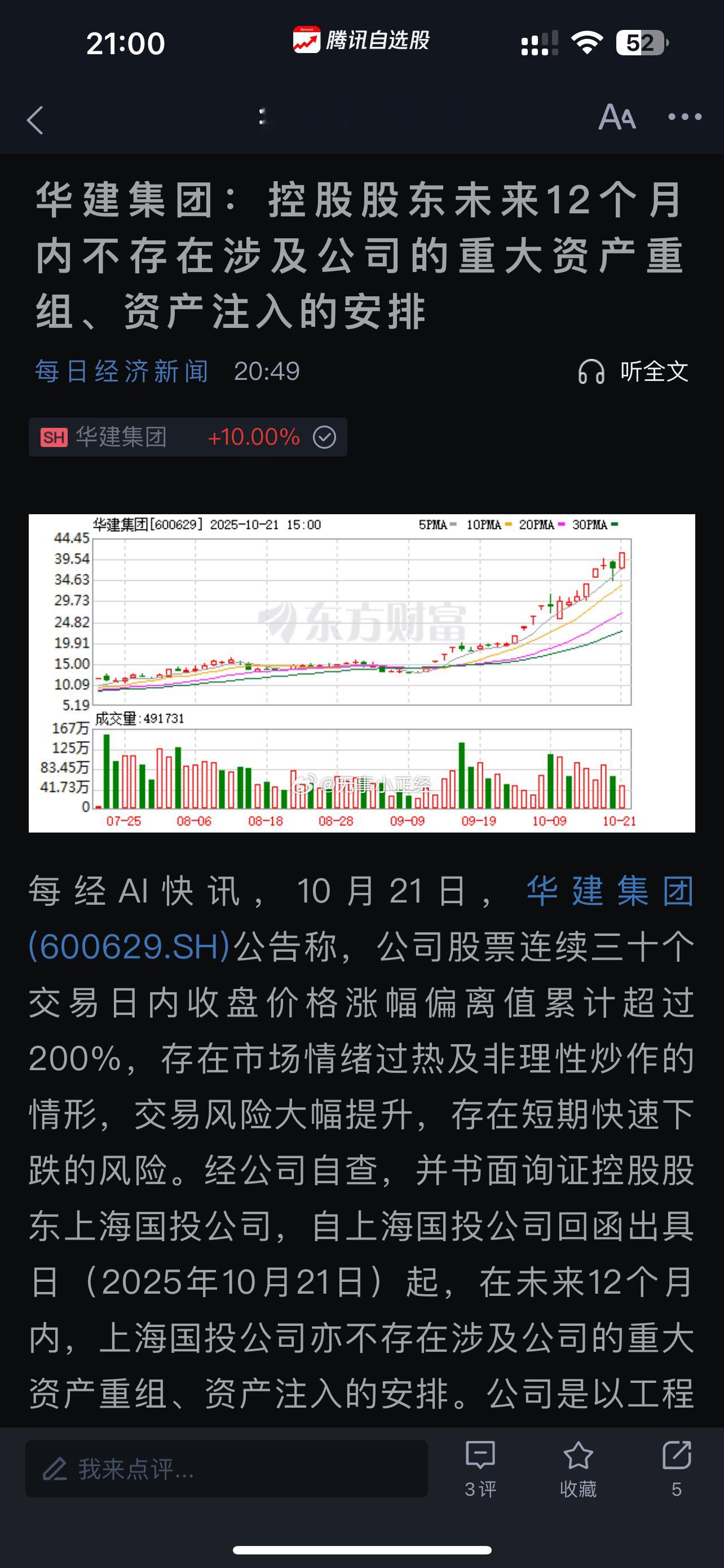 股价涨了10倍后，辟谣了[doge]​​​