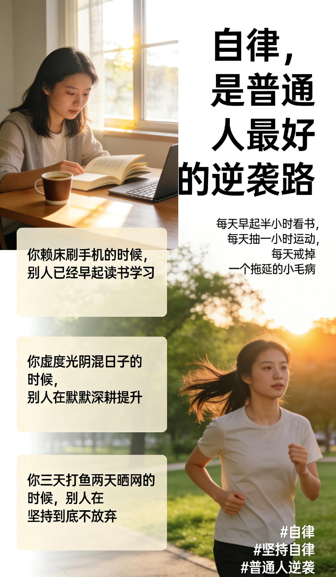 自律，是普通人最好的逆袭路总有人羡慕别人的光鲜，抱怨自己命运不公，却从没看