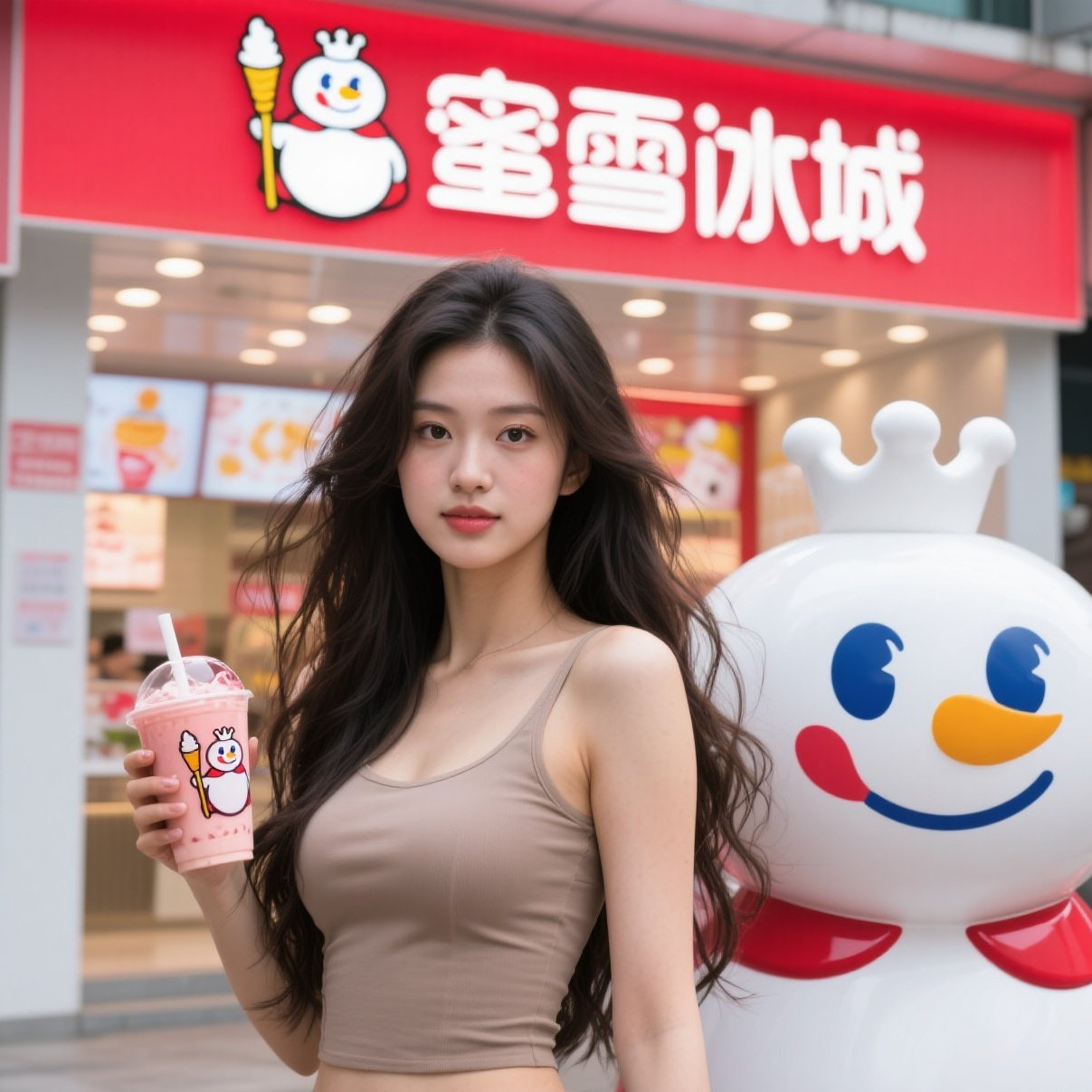 冰爽蜜雪+甜心少女=治愈系满分！
