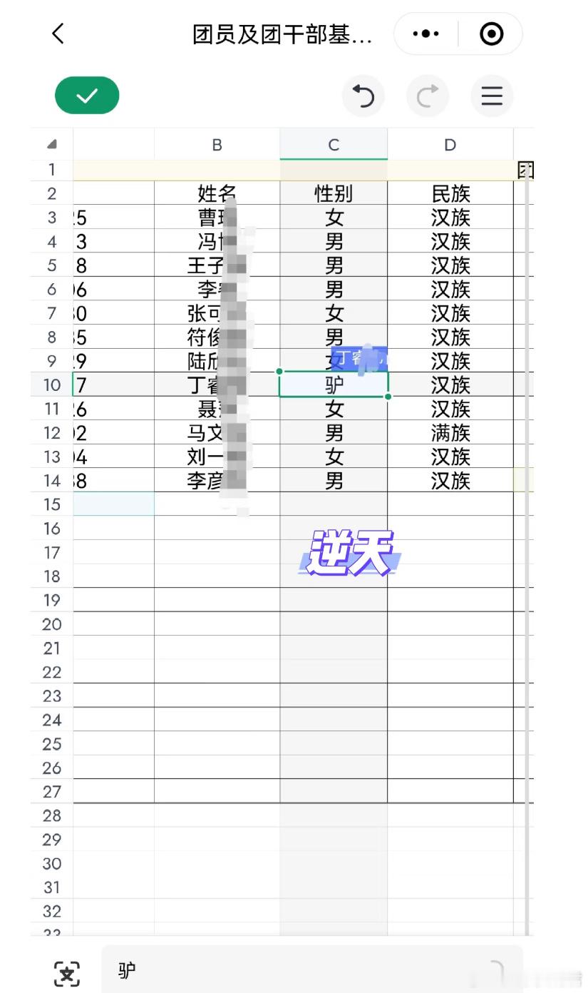 室友填信息填成驴了，要不要告诉她…​​​