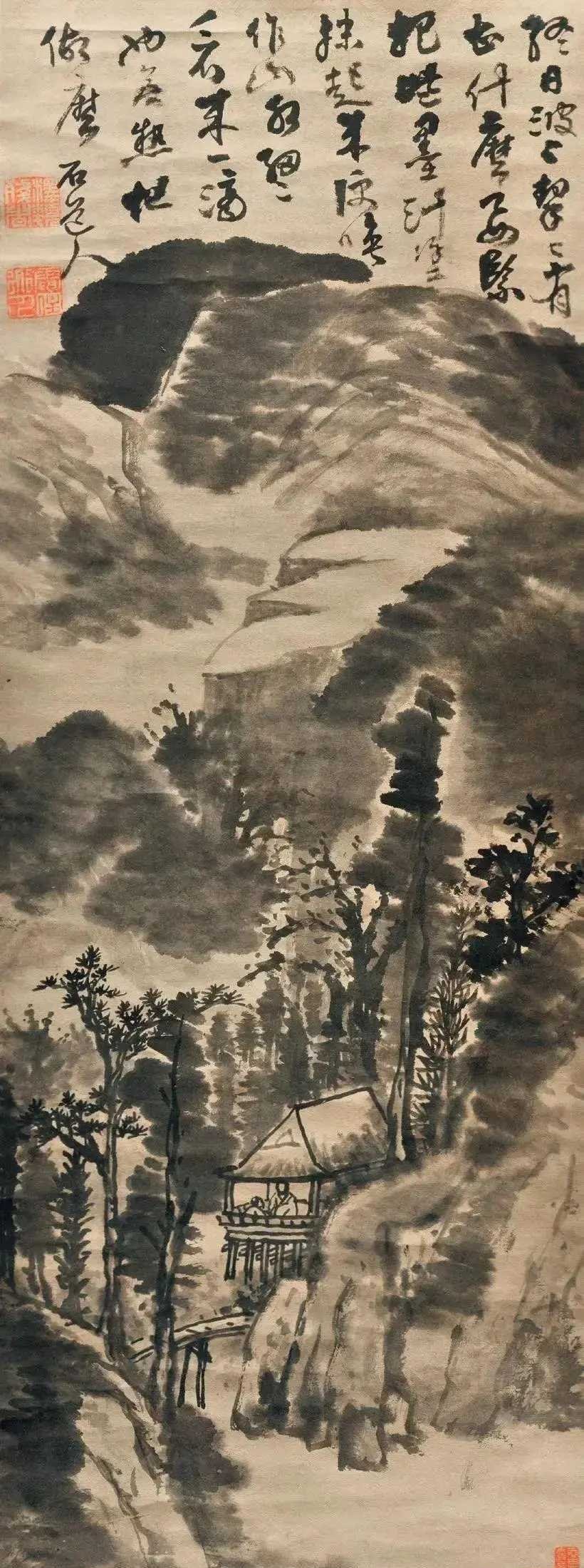 髡残是清初四大高僧画家之一，三百多年来，髡残一直以其人品与画品并重的高华之气，影