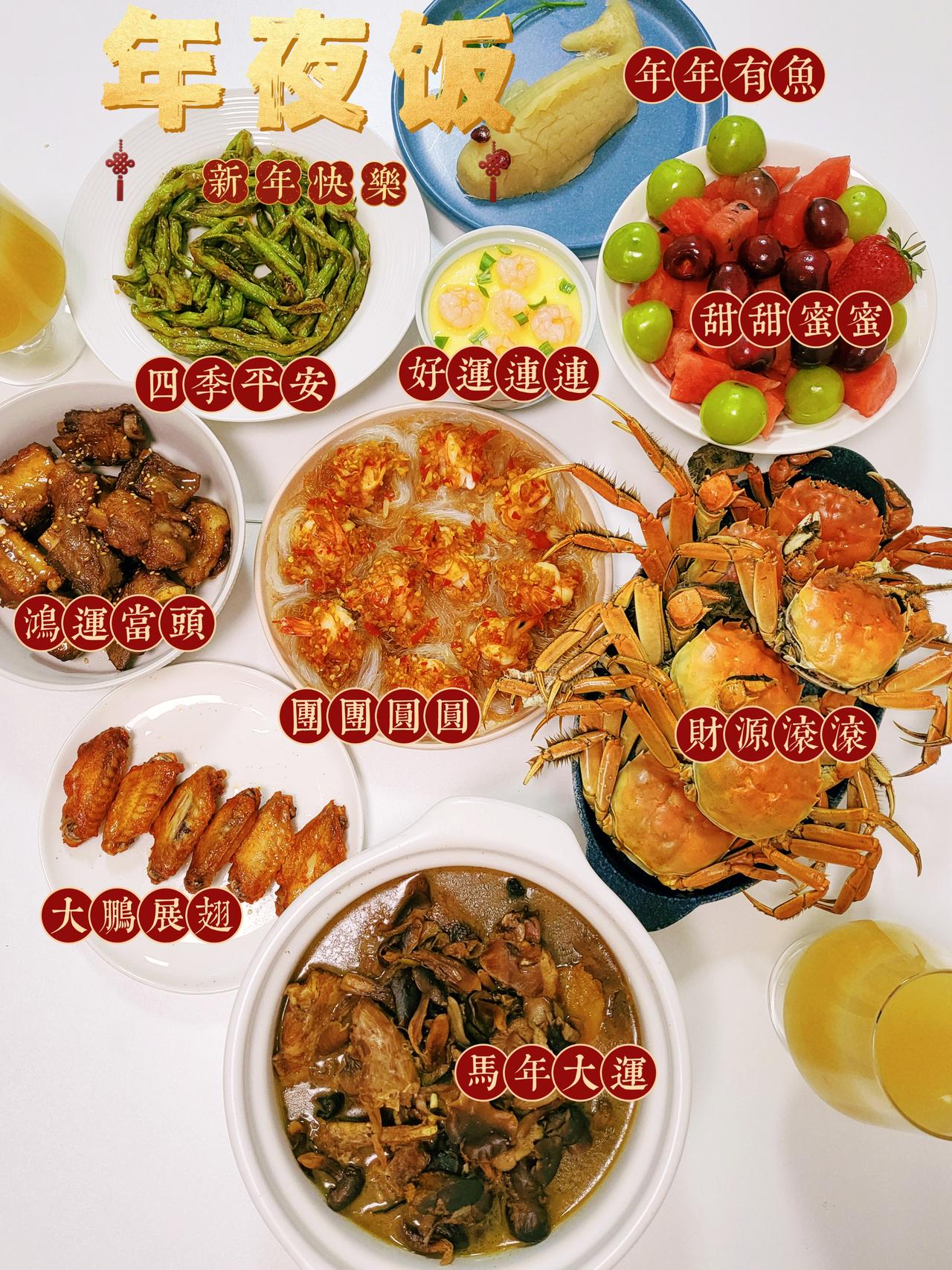 等你们都嗮完了，我才敢冒出来[大笑]我的年夜晚做的虽简单，但也不失精致吧！