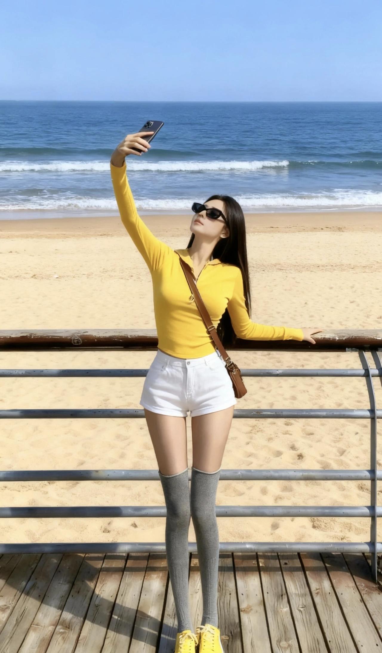 海风撞满怀，阳光和自拍都是今日份的美好✨