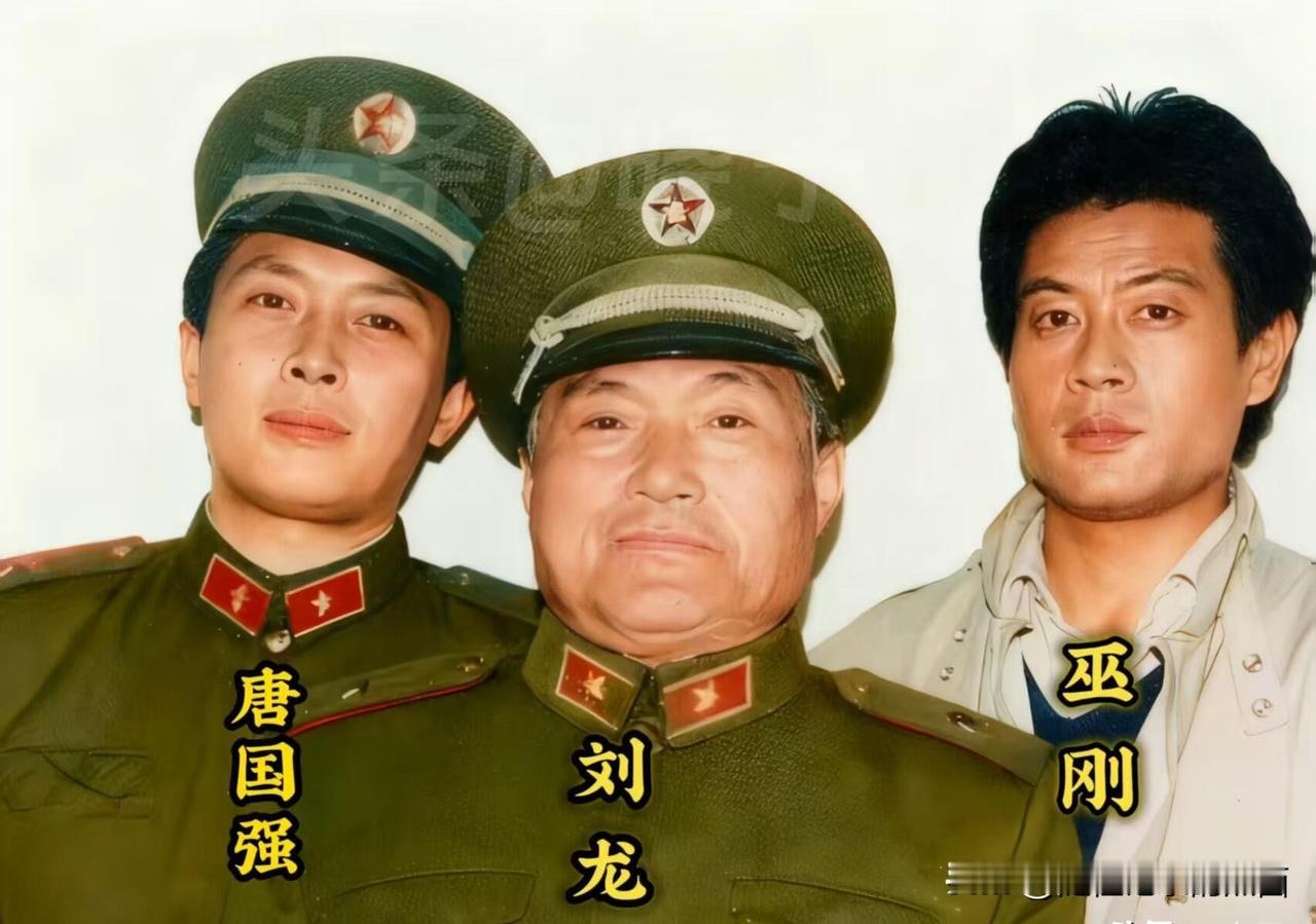 抛开其他的不讲，年轻时候的唐国强确实长得比较帅气，比旁边年轻一点的巫刚看着要帅些