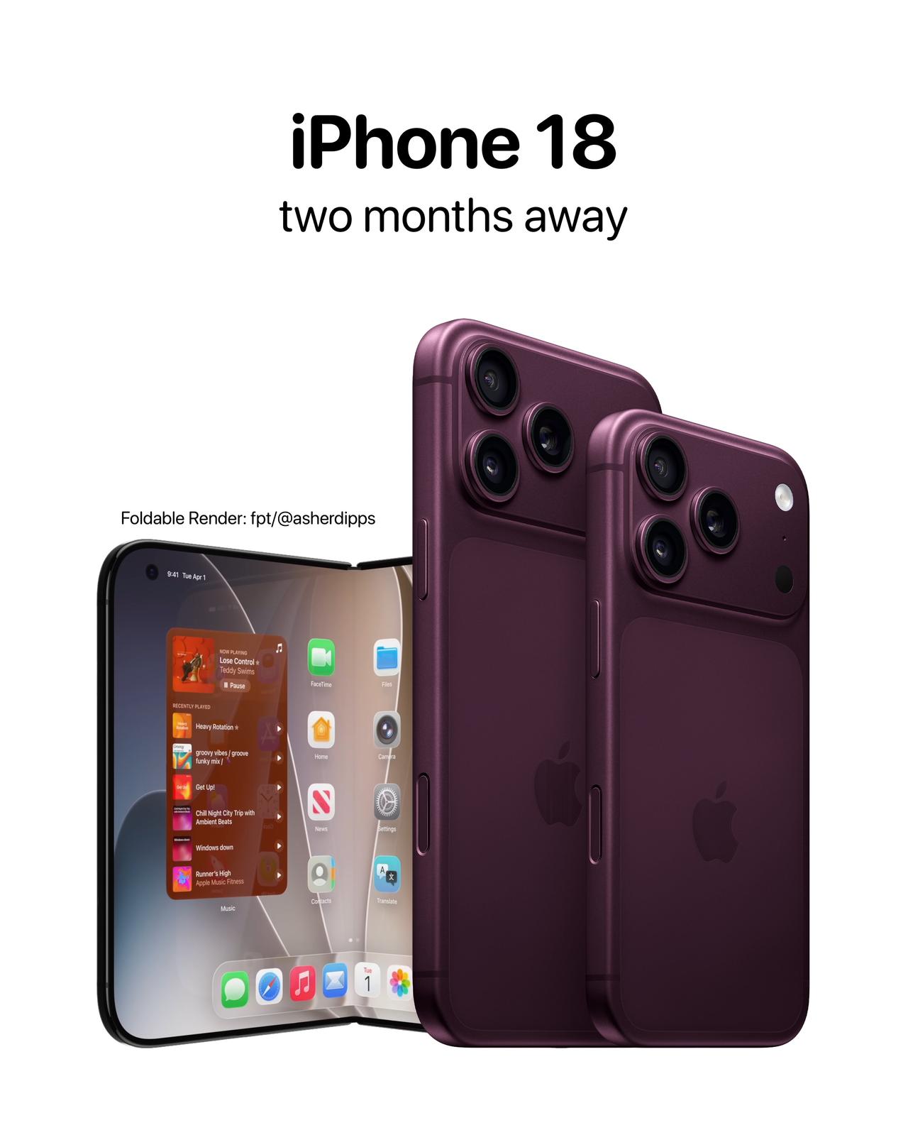 苹果9月份三款重磅新品❶iPhone18Pro❷iPhone18ProMa