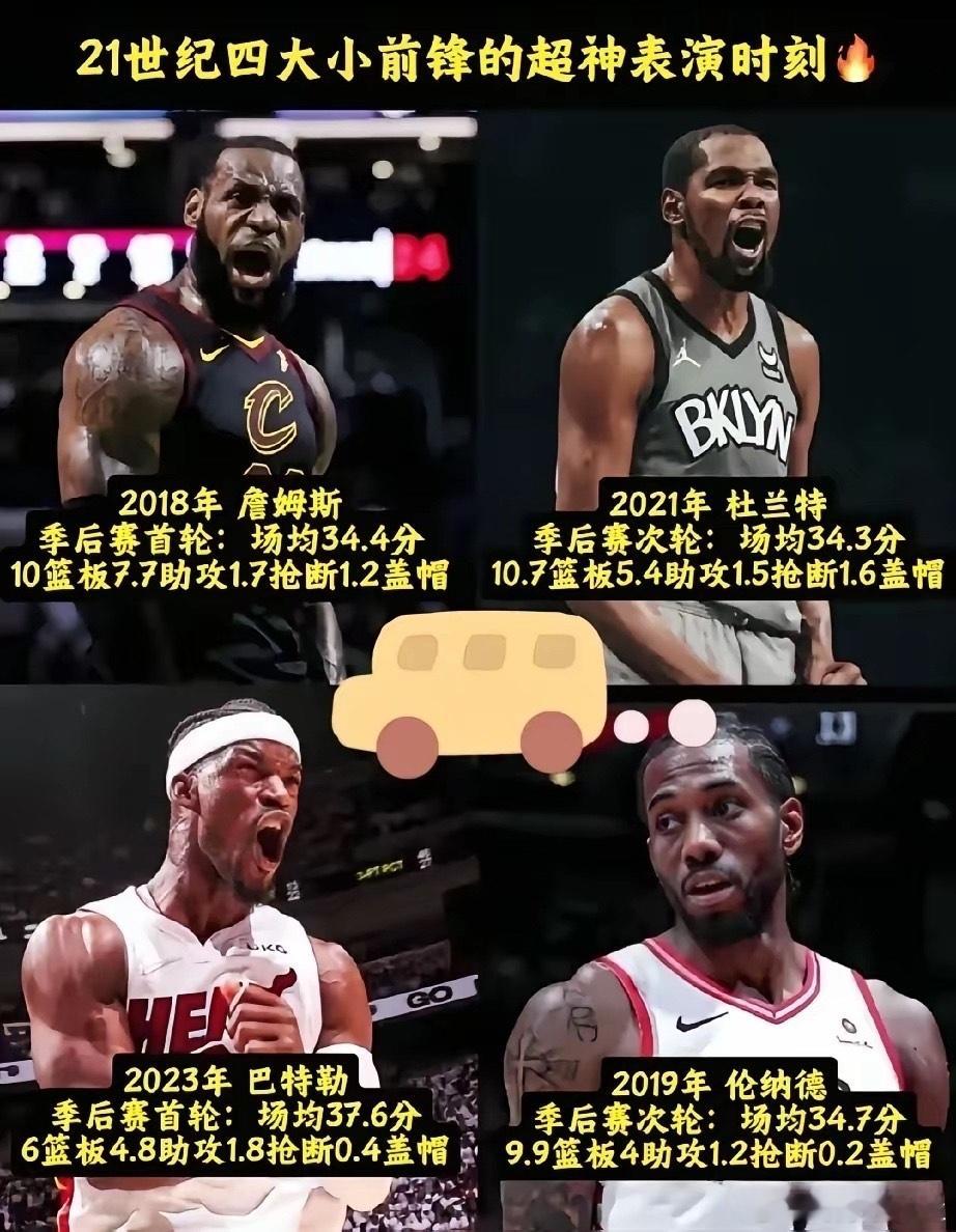 21世纪四大小前锋！如果你是球队老板，同样是巅峰期的詹姆斯、杜兰特、伦纳德、巴特