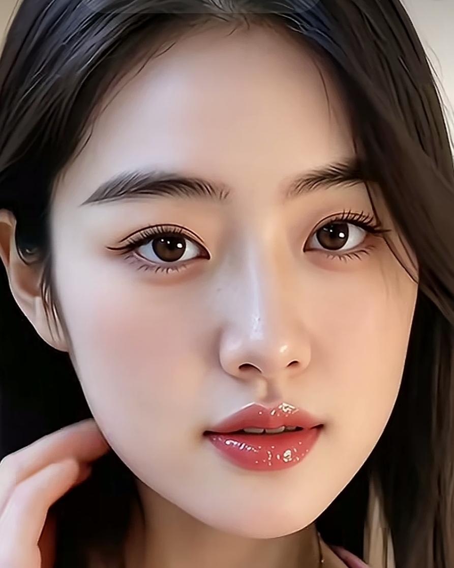 少女气质清纯干净，眉眼澄澈通透，自带一份温婉雅致。不张扬不艳俗，清雅的气韵由内而