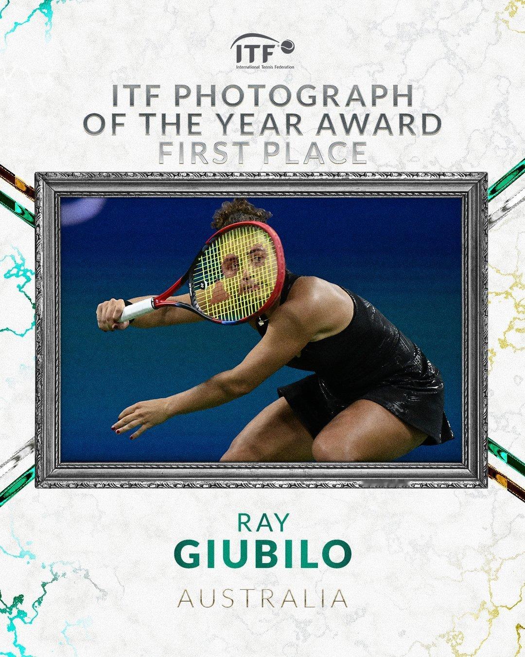 ITF年度网球摄影大赛，保利尼“通缉照”无悬念登顶第三名是来自中国的钟智老师，他