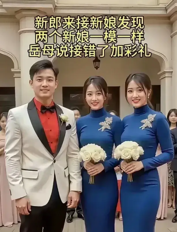 一个新郎结婚，新郎来到了新娘家，接新娘完婚，可是让新郎万万没有想到的是，两个新娘