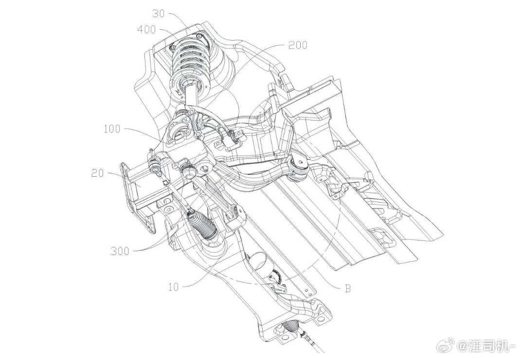 早上发我的一个专利挺有意思：一种低位双叉臂，解决了传统双叉臂无法与麦弗逊共用减振