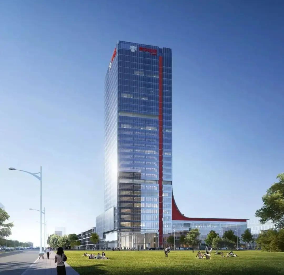 江苏宿第一高楼投入使用这是京东在宿迁投资一座叫京东智慧城的主塔楼。一百五十多米