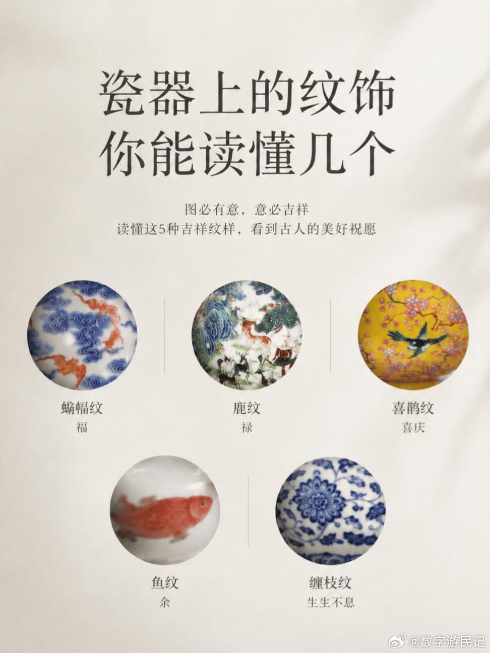瓷器暗语｜上面的纹饰，你能读懂几个。逛博物馆时，你有没有盯着瓷器上的图案发过呆？