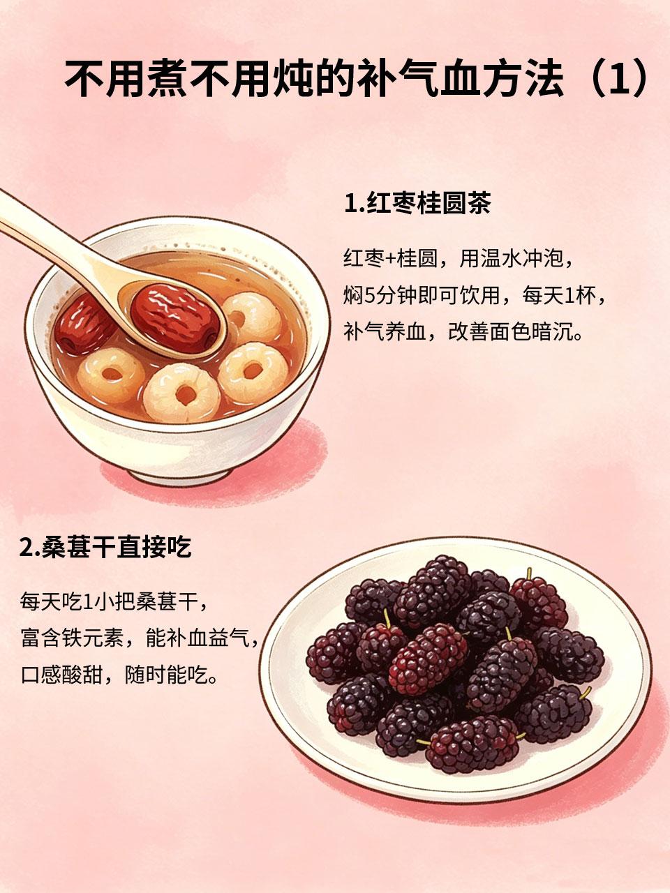 气血双补最简单方法，不用煮不用炖很多人气血不足，出现面色苍白、乏力气短，却没时