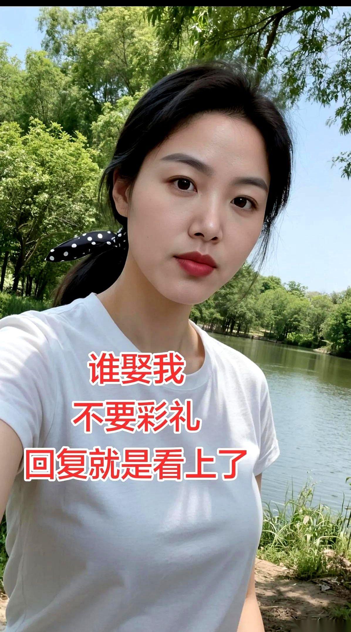 网上刷到一个征婚帖，有点意思。一个姑娘，照片挺漂亮，底下就一行字：“谁娶我，我