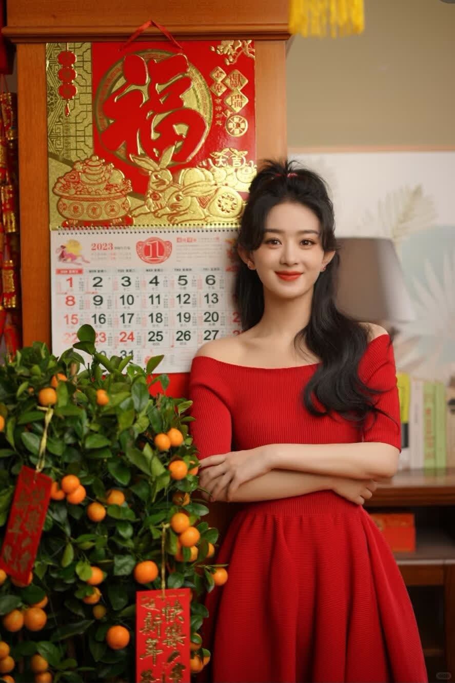 新年快乐呀赵丽颖新春明星