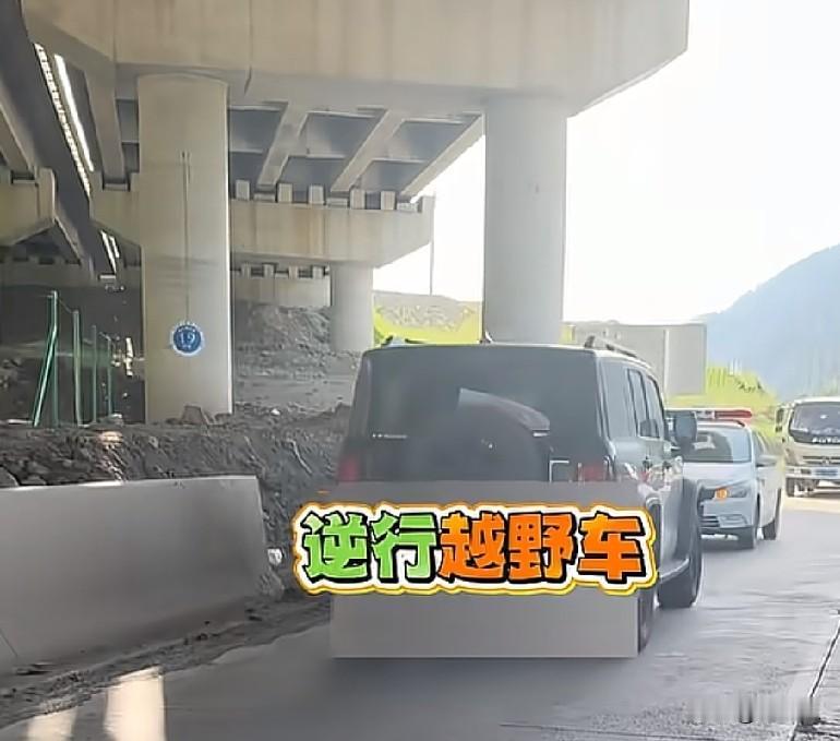 近日，新疆独库公路，一辆越野车在独库公路逆行，被当地警车霸气“退回”！哇！这波操