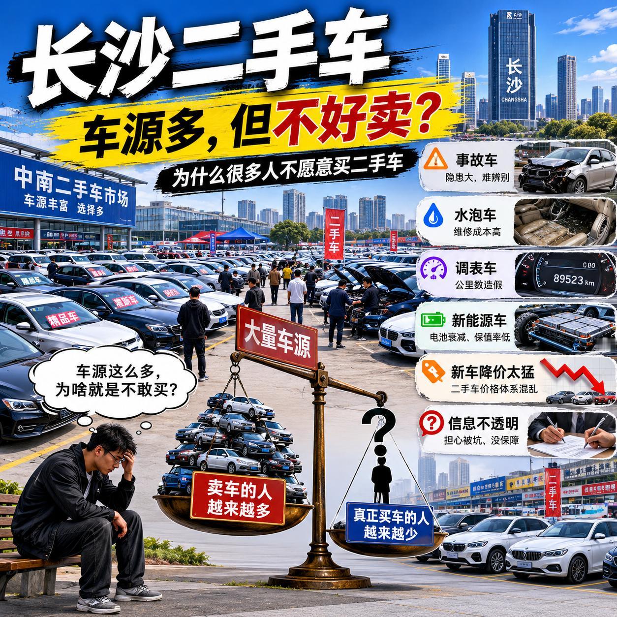 长沙为什么二手车特别多，但很多人又不愿意买？因为长沙本身就是“汽车消费大城”。
