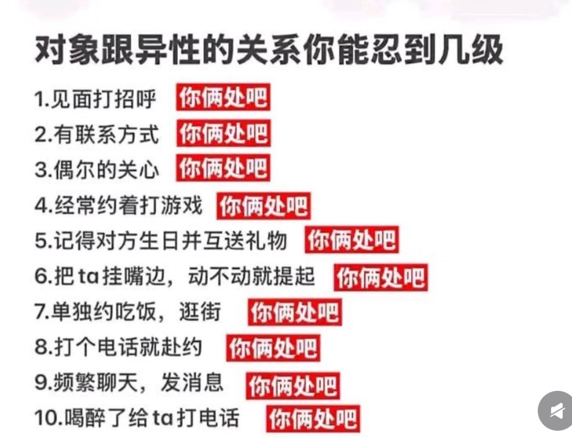 我谈恋爱心态：
