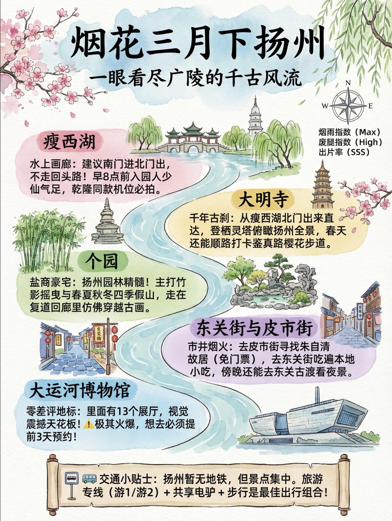 烟花三月下扬州，春天的扬州美如画！