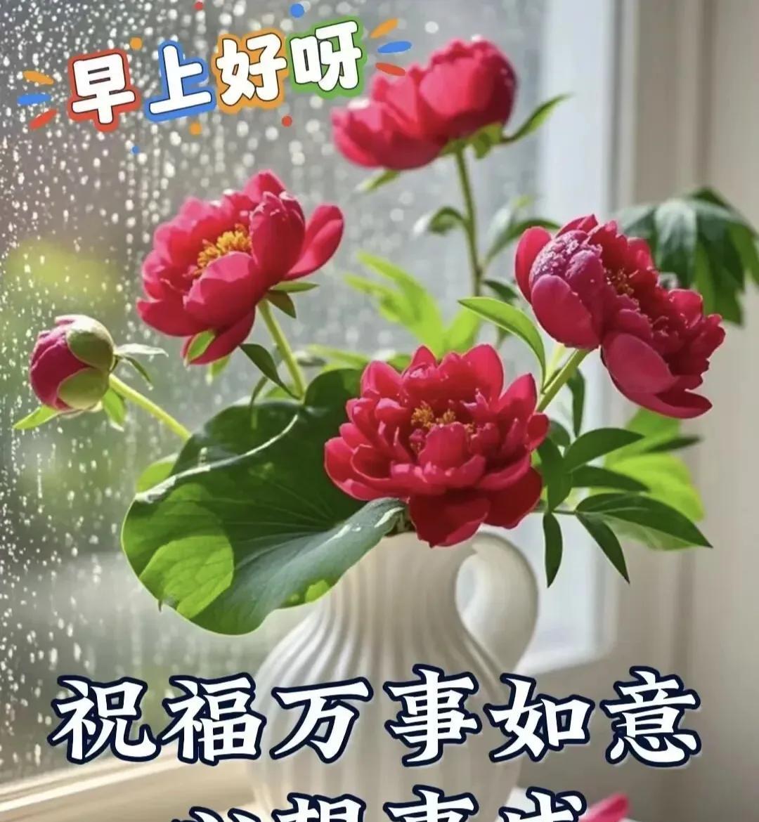 早上好！好运不离不弃，快乐伴您四季，愿您心情美丽，幸福到永远！早安吉祥！