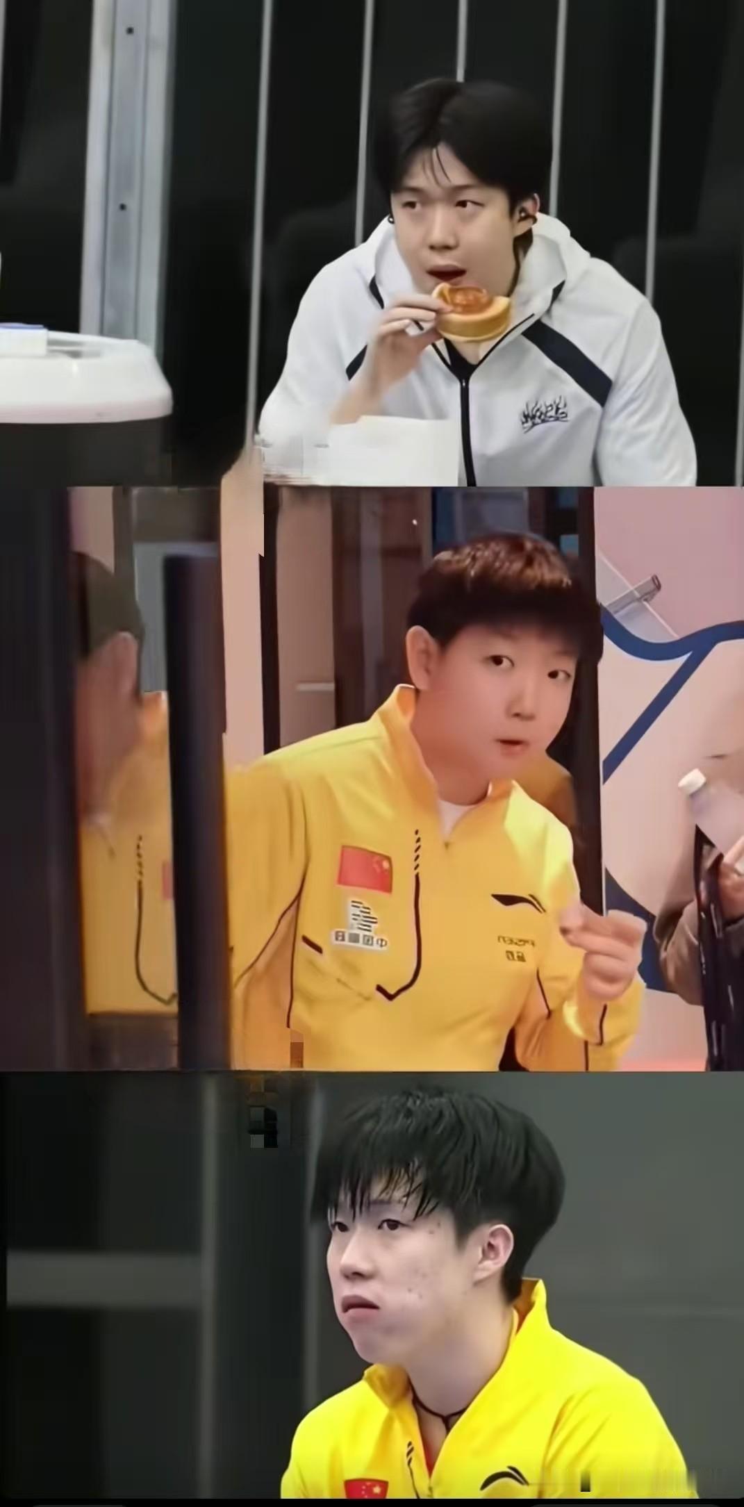 莎头新加坡晚宴上的吃态是不是亮点大家说了算哈。还真别说，这吃饭也挺互补的[呲牙笑]