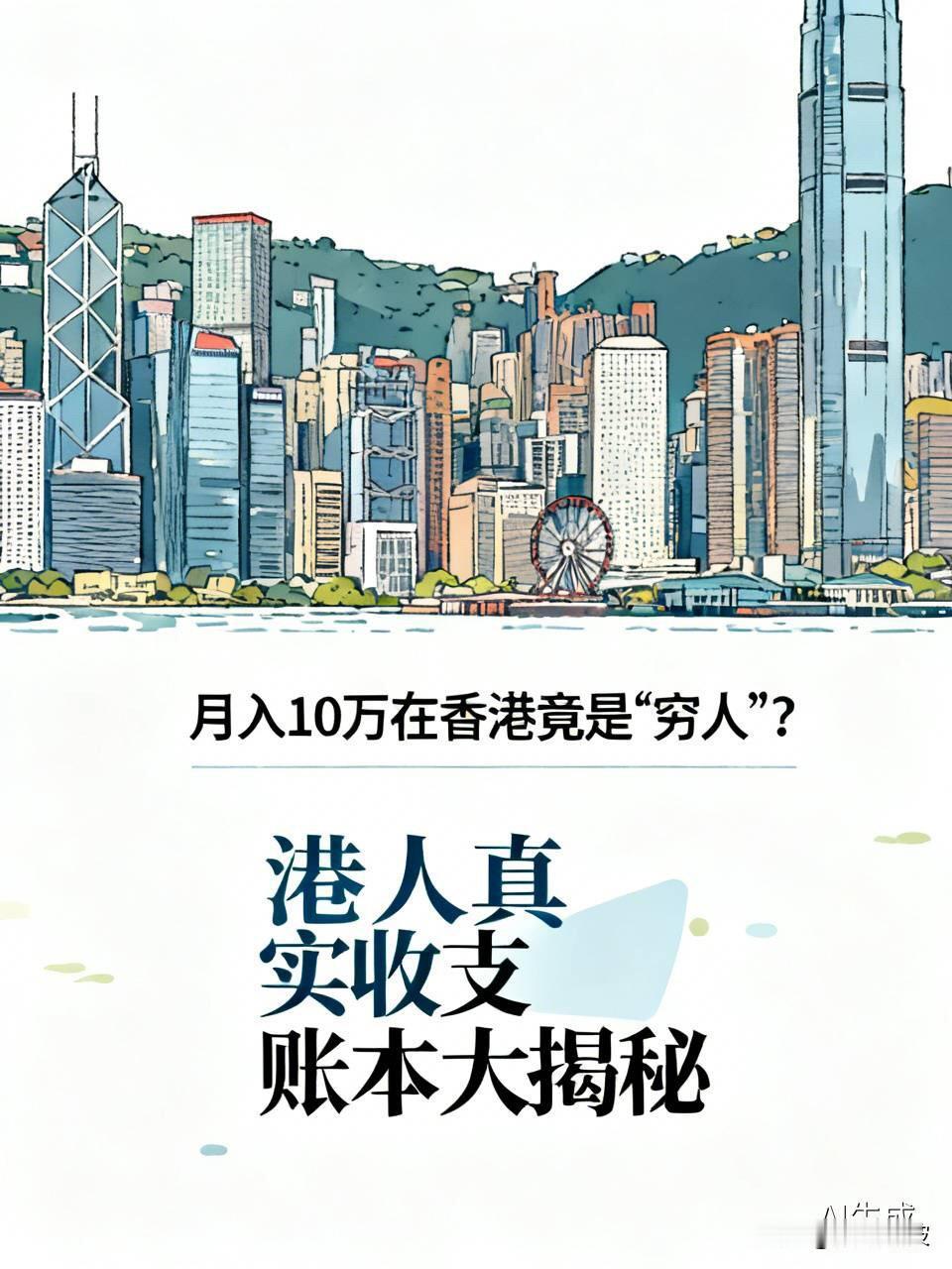 月入10万在香港竟是“穷人”？港人真实收支账本大揭秘，一家四口这个数才够活