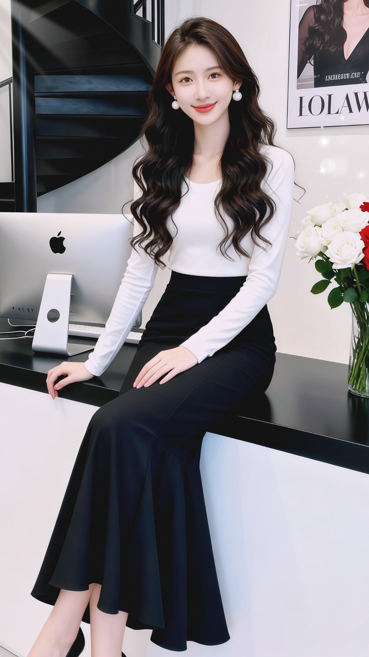 穿搭鱼尾裙包臀优雅气质强烈推荐