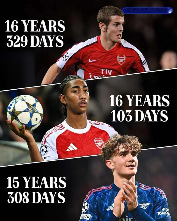 CBS统计，16岁萨尔蒙成为阿森纳队史欧冠出场最年轻后卫，也是第三位为英格兰俱乐