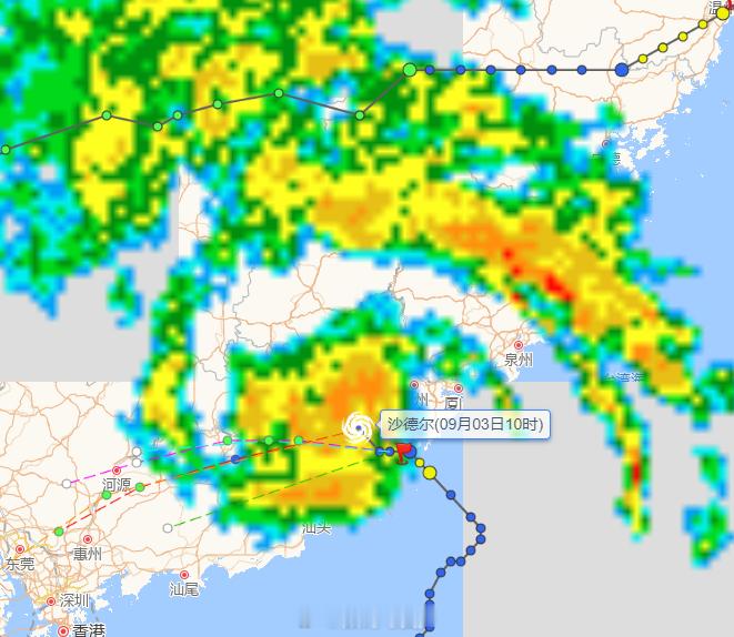 目前泉州没雨，希望台风下午不要转过来……台风沙德尔​​​