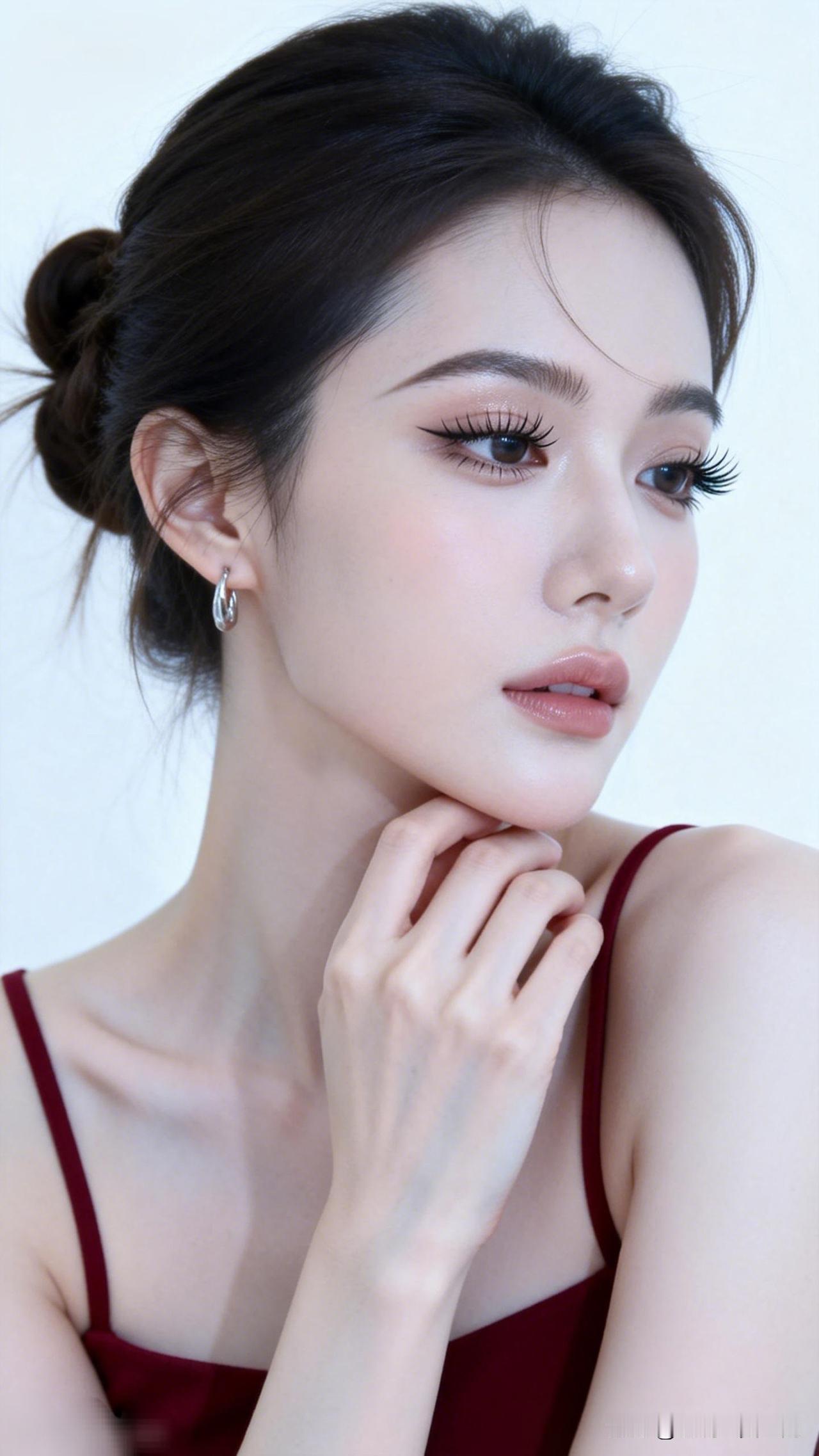 优雅红裙，迷人眼妆，气质女神！💄✨晒一张生活靓照