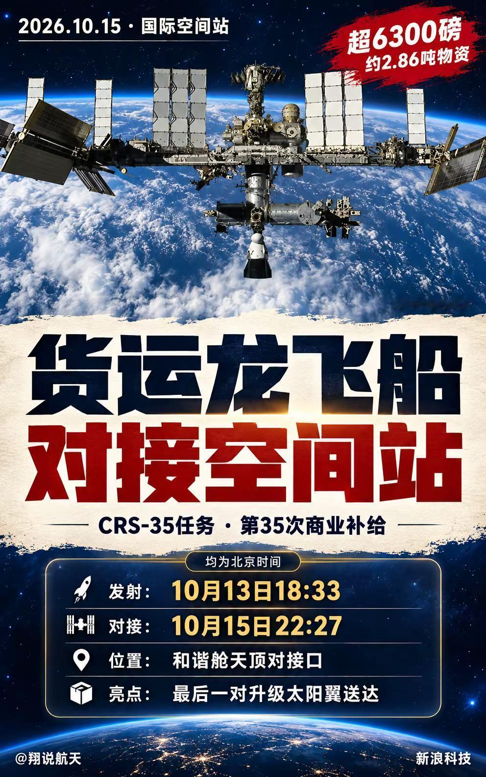 货运龙飞船送达最后一对太阳翼。北京时间10月15日22时27分，SpaceX货运