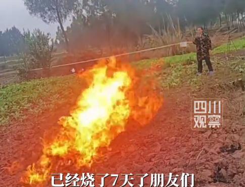 天降横财！老农菜地深夜冒出“神秘之火”，火烧雨淋都不灭。四川南充，某村一位老农的
