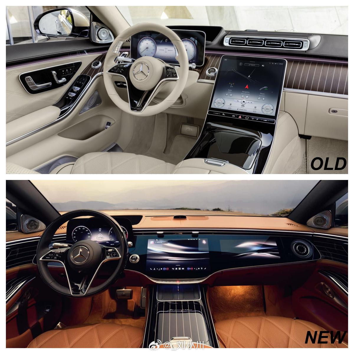 新款&老款迈巴赫S级对比新款&老款迈巴赫S级对比，外观+内饰，大家更喜欢新还是