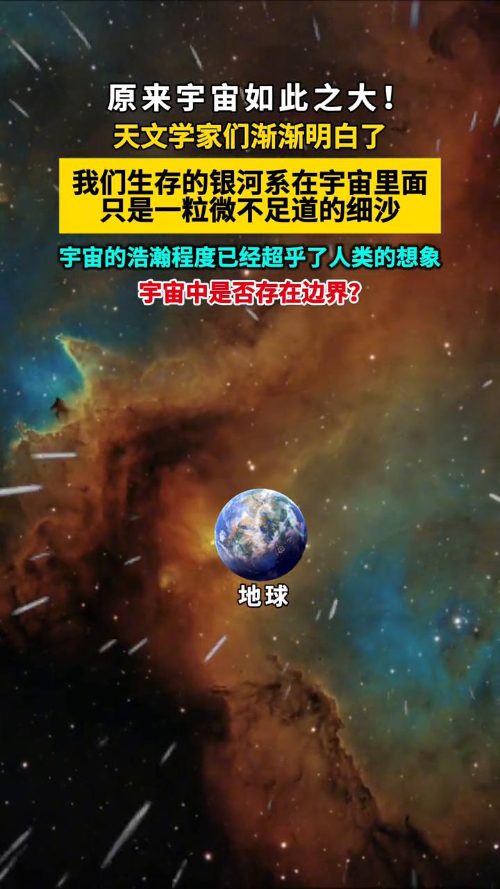 原来宇宙如此之大！天文学家们渐渐明白了，我们生存的银河系在宇宙里面只是一粒微不