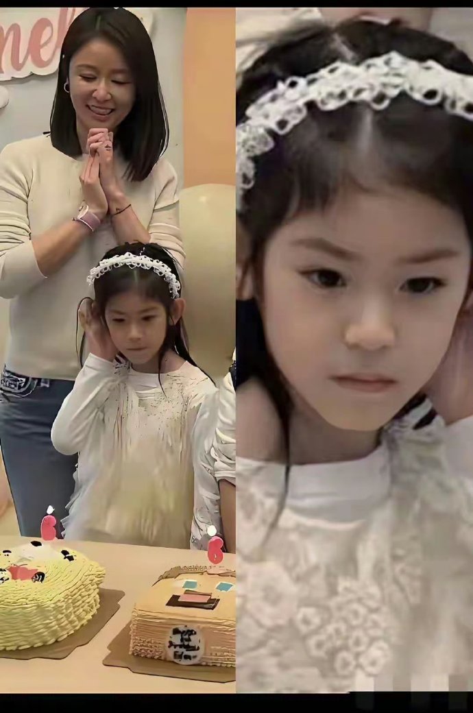 林心如女儿从小就这么美了，和霍建华长的简直是一模一样
