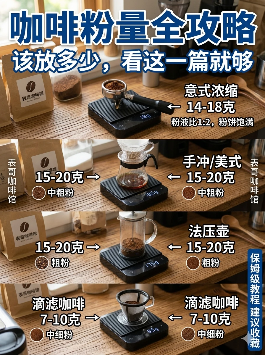 咖啡粉量全攻略：该放多少，看这一篇就够‼️