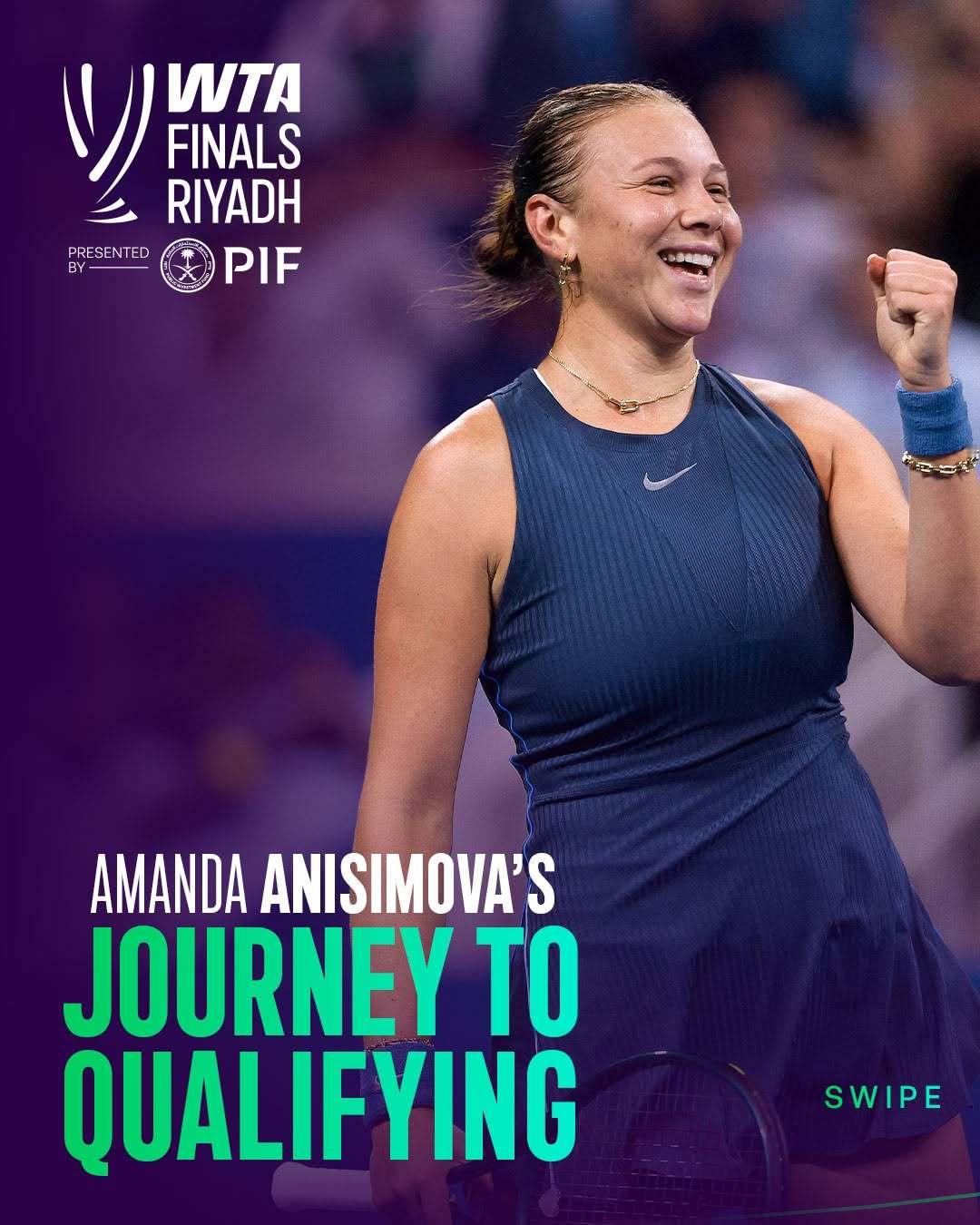 通往总决赛之路🌟凭借大赛的出色表现，阿尼西莫娃成为第四位通过PIF迈向总决赛积