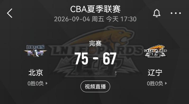 主力轮休输8分！辽篮夏联留下一道思考题，短板已经摆在台面上…辽篮67‑75输给