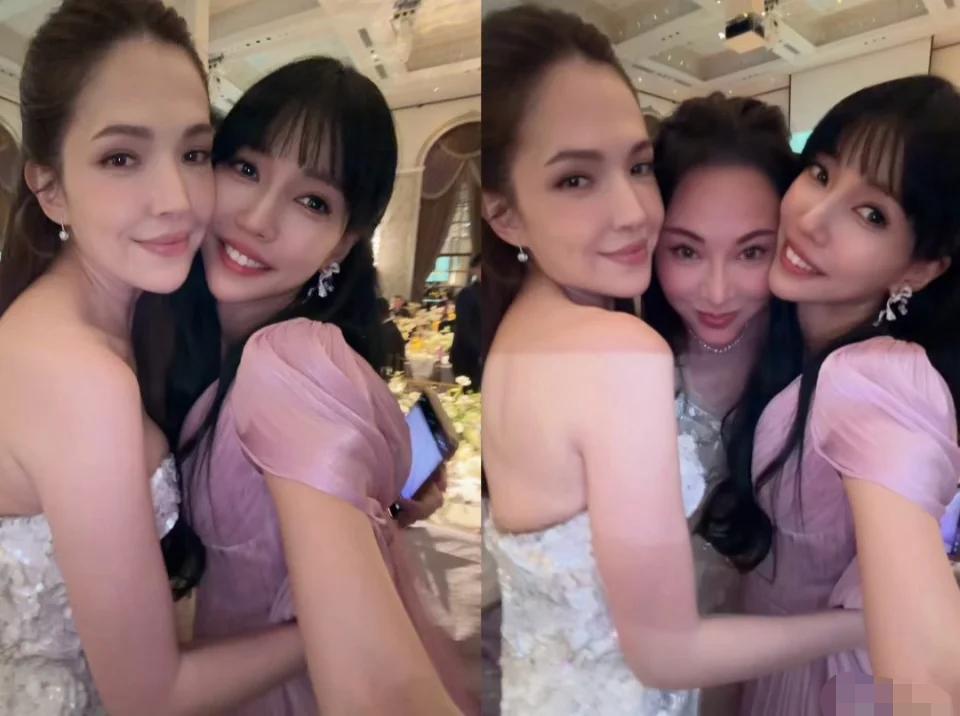 李靓蕾参加邱泽许玮甯婚礼，满面春光，网友关心地问3个孩子还在家上学吗？当初李靓