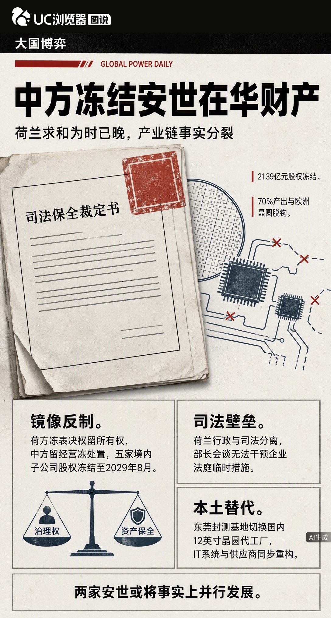 荷兰想谈安世半导体“彻底切割”？东莞中院已冻结其境内21亿股权。产线脱钩、司法对垒，谈判桌面对的是个