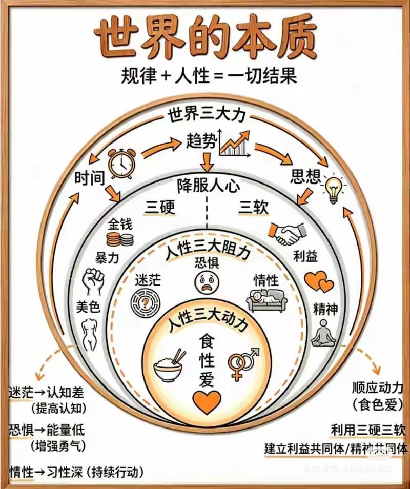 看懂世界的底层本质，也就看懂了股市所有涨跌世界的本质，永远逃不开一句话：规