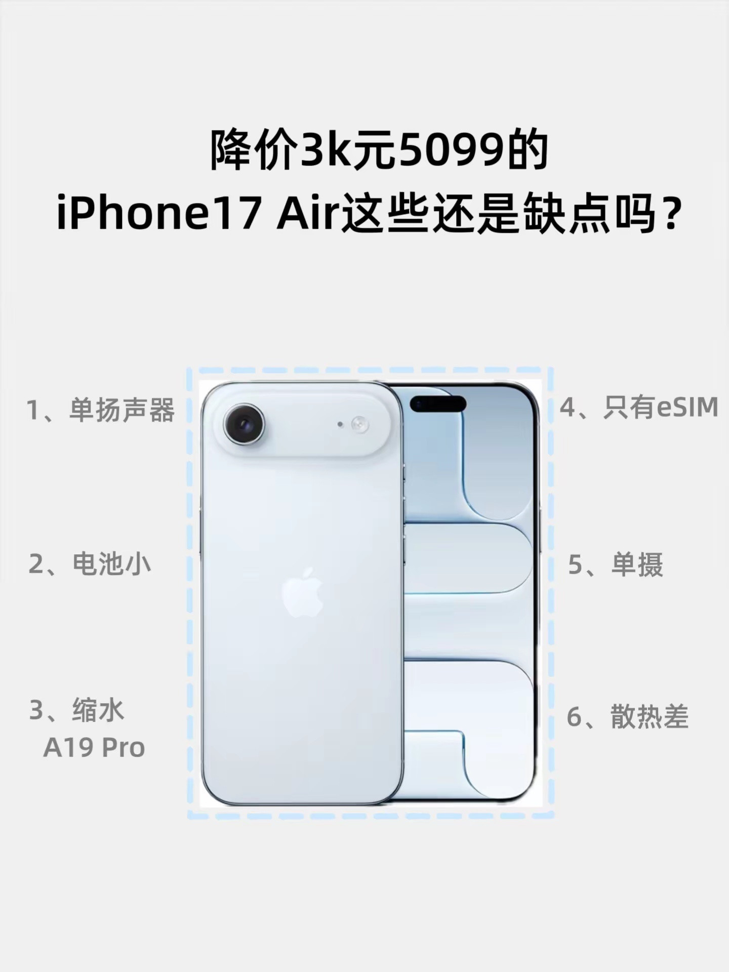 iPhoneAir这次是真的香到爆！原本卖7999的时候，单摄、单扬的配置实在