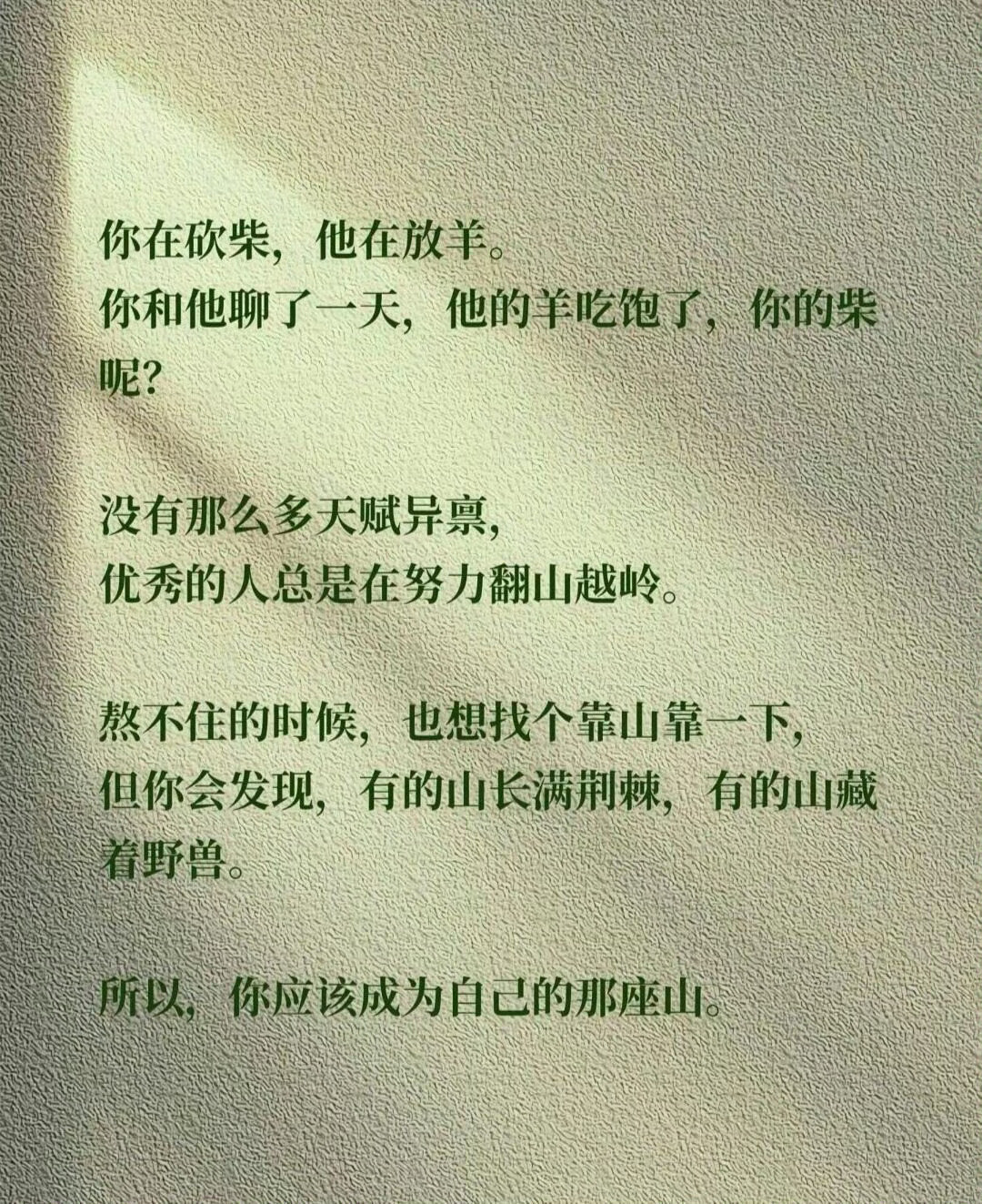 与其羡慕别人，不如深耕自己