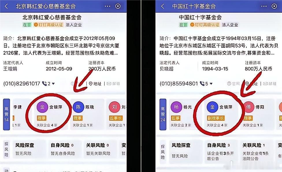 网友是真厉害，看看发现了什么红十字和韩红基金会高管同名！！！“韩红”是巧合。“王