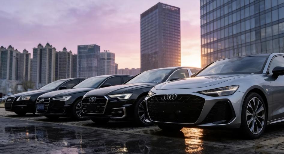 奥迪A6L四代同堂你喜欢那一个奥迪A6L从C6到C9，要是一样的价格，肯定都